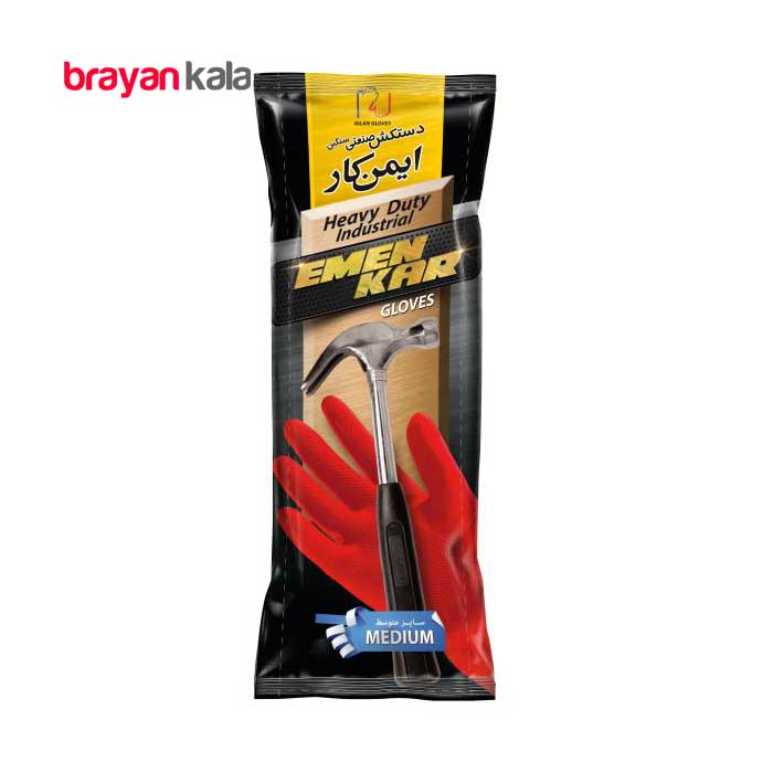 عکس اصلی دستکش صنعتی ایمن کار  سایز  LARGE